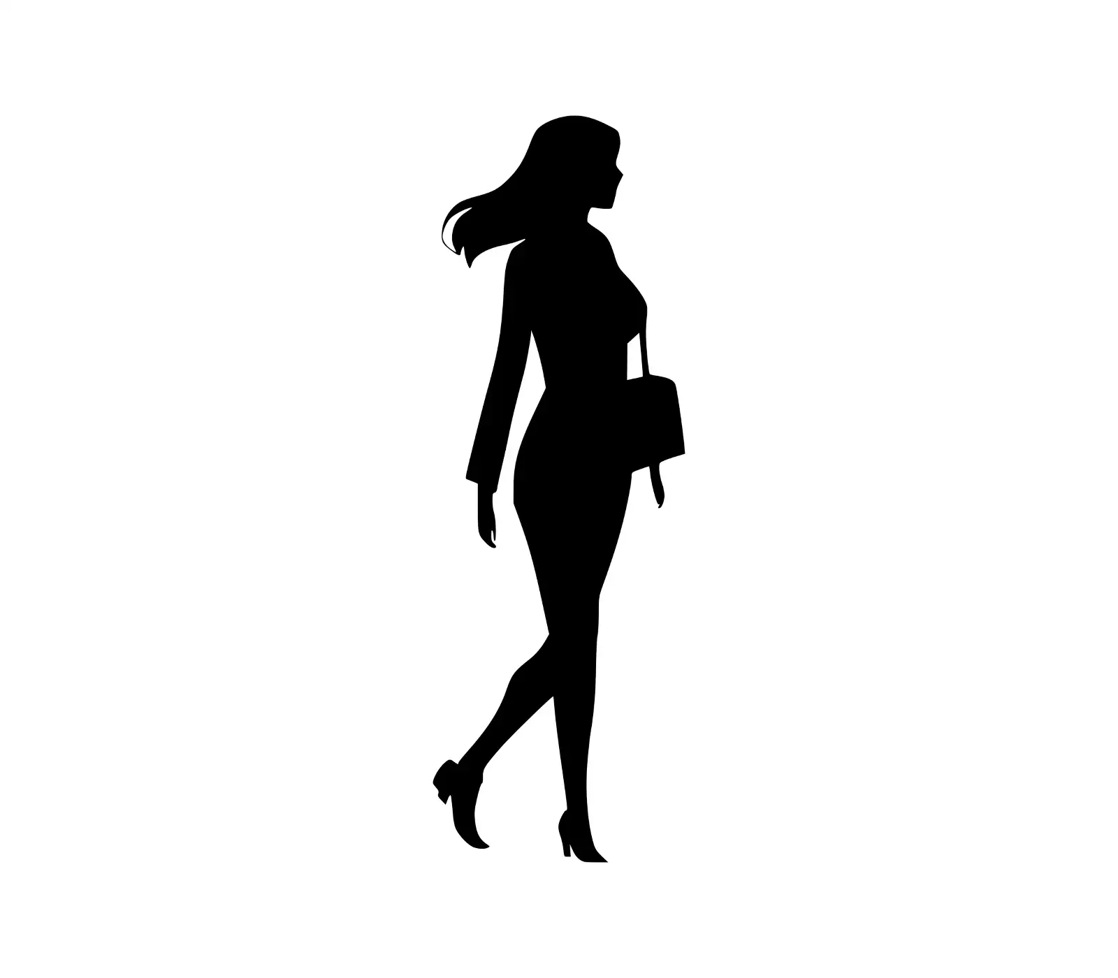 Elegant Woman Silhouette Vector | Female Vector Art