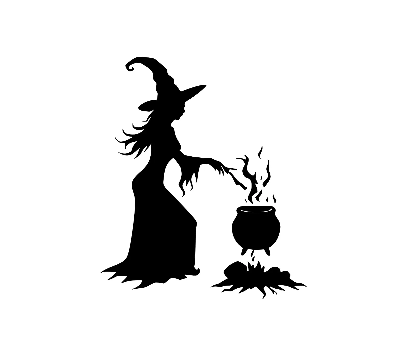 Witch Cauldron SVG | Halloween Witch Vector Art