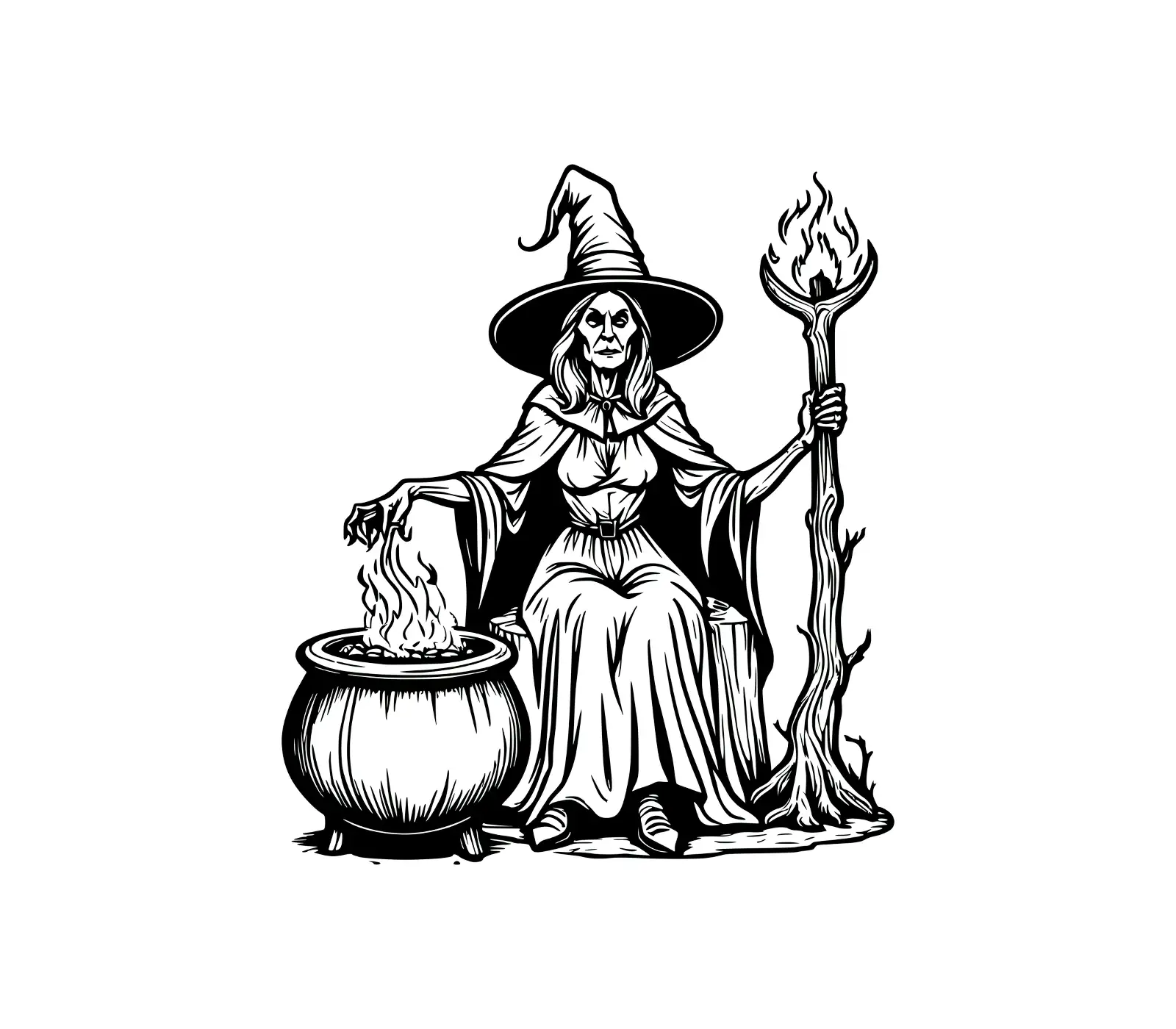 Witch SVG: Cauldron & Brew Vector Art for Halloween