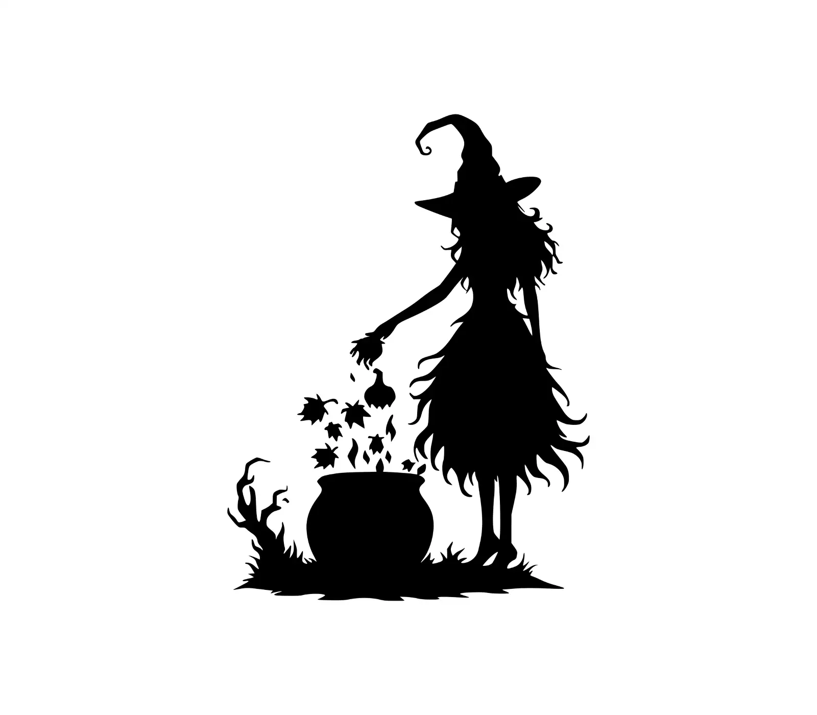 Witch Cauldron SVG | Halloween Witch Vector Art