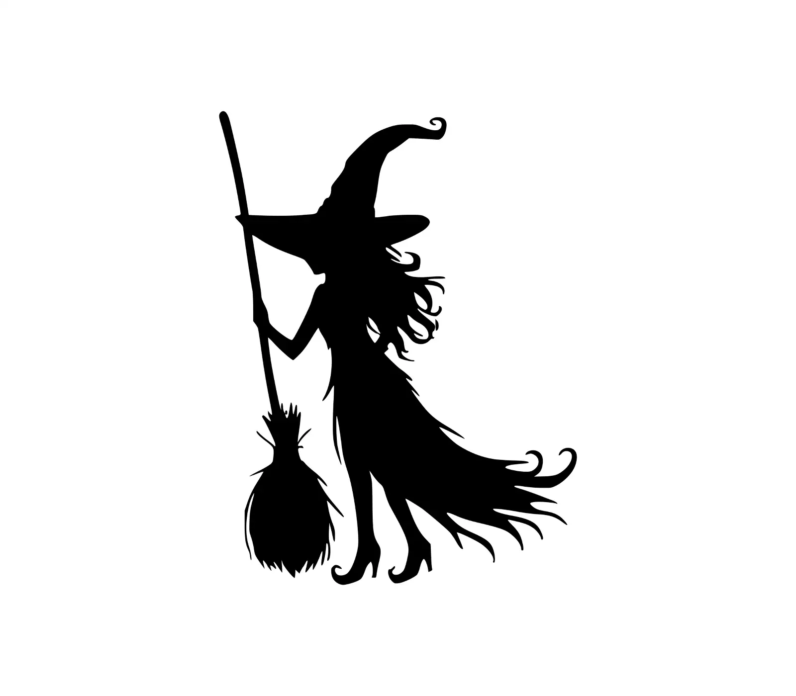 Witch SVG | Halloween Silhouette Vector Art