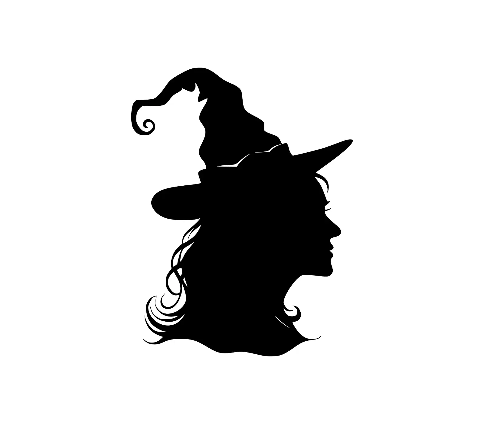 Witch SVG | Witchy Silhouette Vector for Halloween