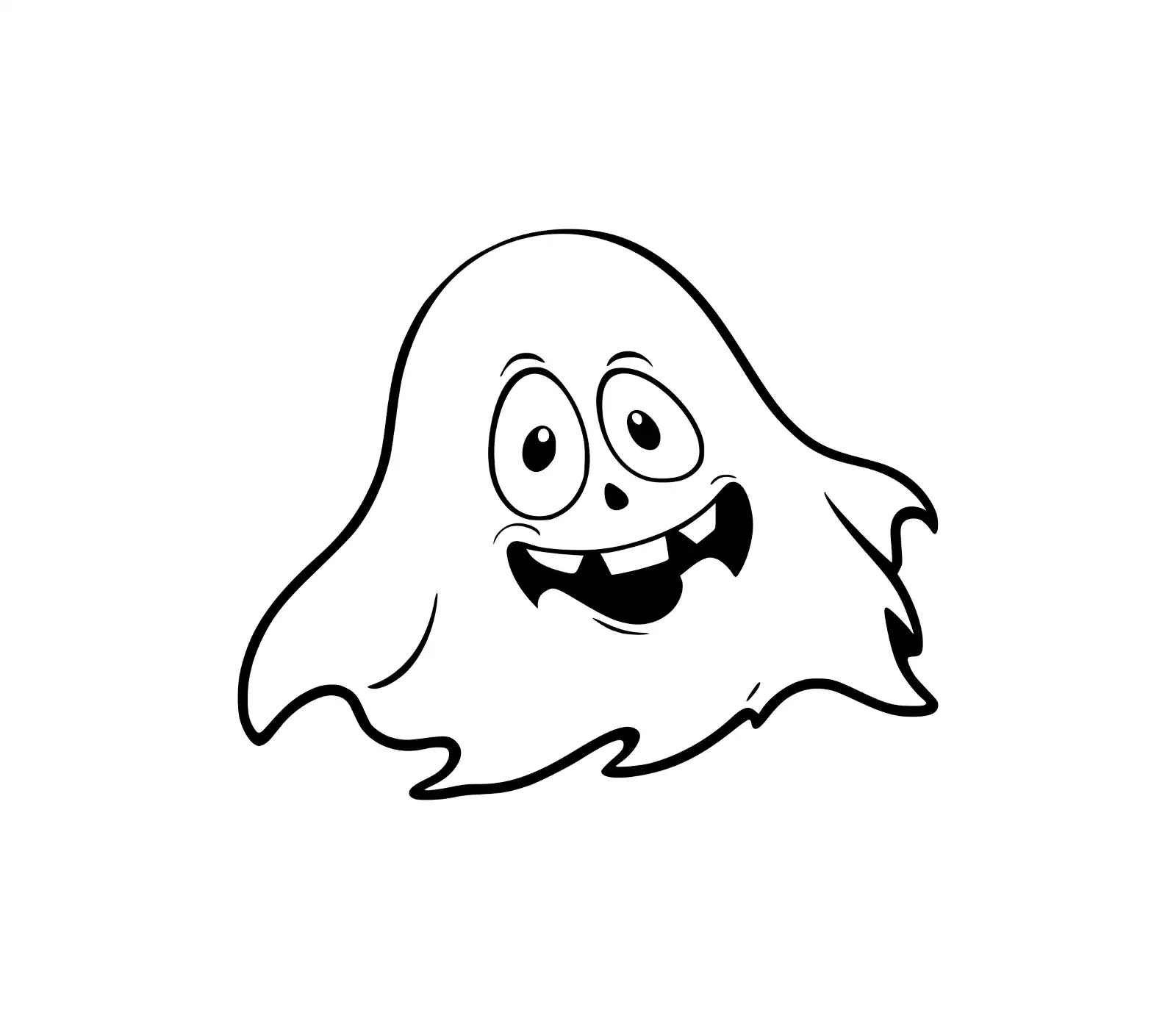 Free Cute Ghost SVG | Halloween Silhouette Design