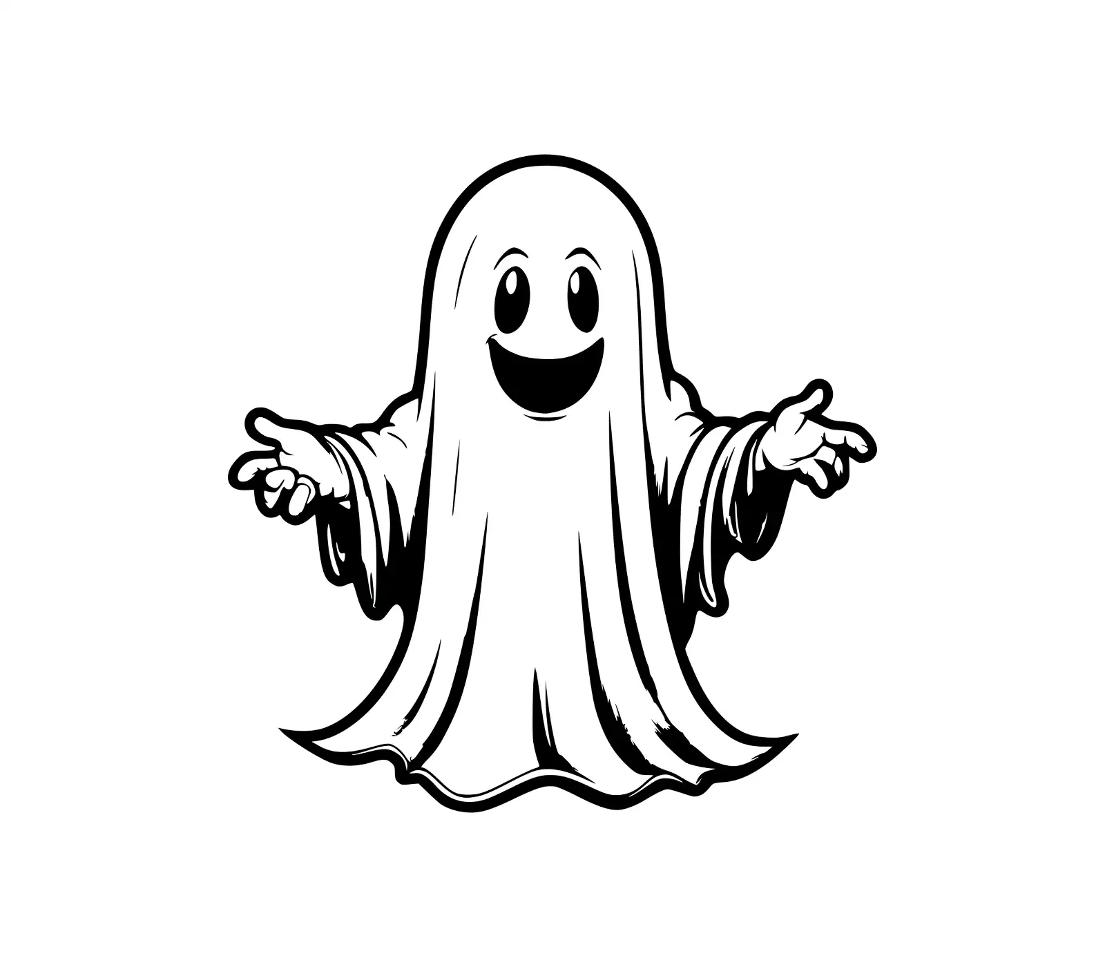 Cute Ghost SVG | Halloween Silhouette | Free Download