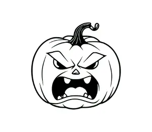 Download Pumpkin SVG Free: Angry Halloween Pumpkin Face - Cute and Spooky Digital Download for Crafts