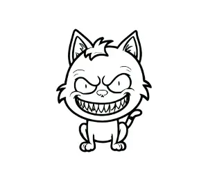 Download Mischievous Grinning Cat SVG | Funny Cat Mom Design for Halloween Crafts | Cute Black Cat Vector Graphic