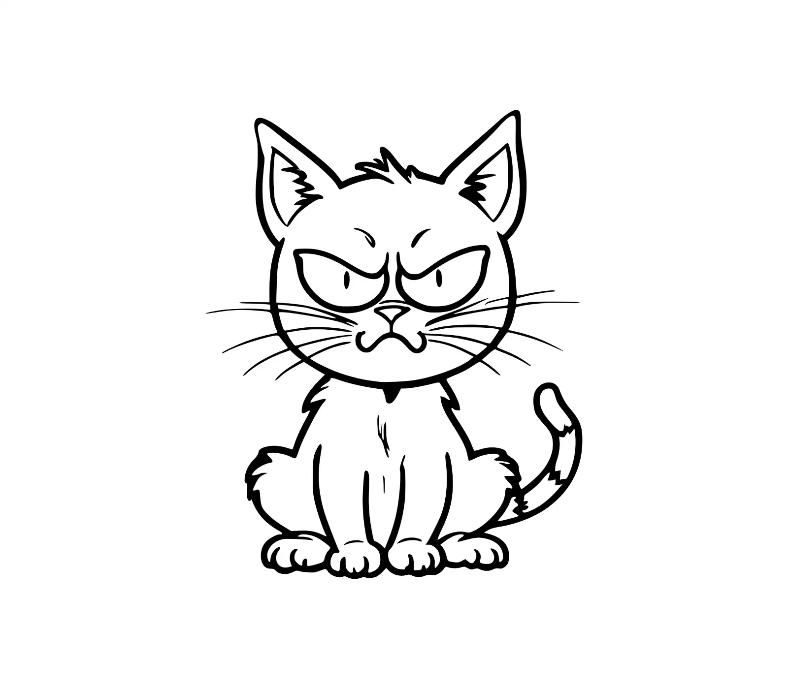 Grumpy Cat SVG: Cute & Funny Black Cat Design