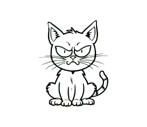 Download Grumpy Cat SVG: Adorable & Funny Black Cat Design for Cat Moms, Halloween Decor & More!