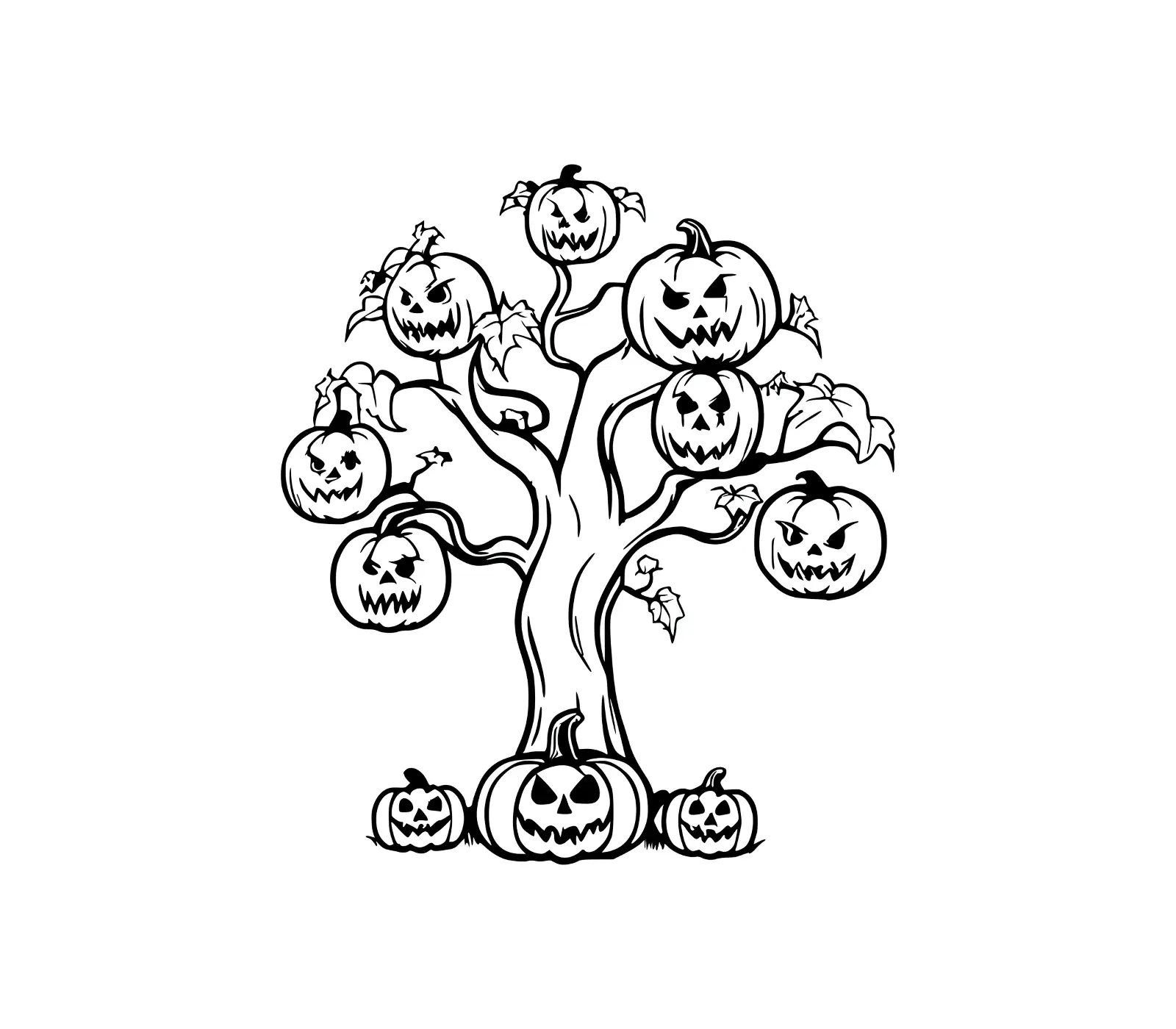 Halloween Pumpkin Tree SVG | Dreaming Tree Design