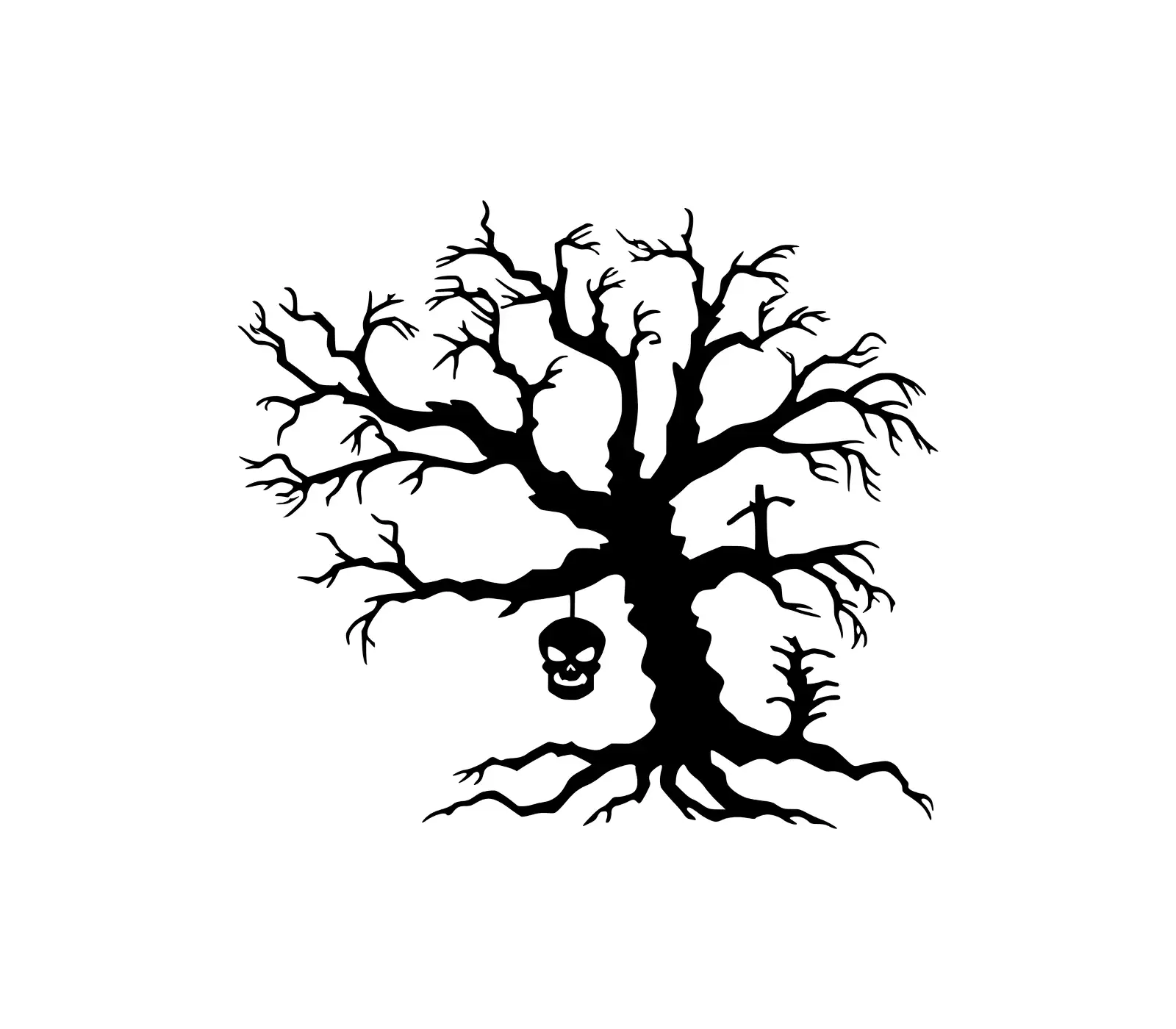 Haunted Dreaming Tree SVG | Spooky Halloween Silhouette