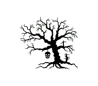 Download Haunted Dreaming Tree SVG: Spooky Halloween Silhouette for Gothic Crafts and Eerie Decorations