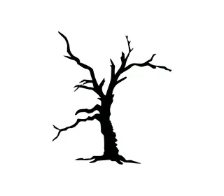 Download Haunting Bare Tree SVG Silhouette | Dreaming Tree SVG for Halloween Designs