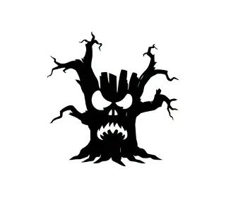 Download Haunting Dreaming Tree SVG: Spooky Silhouette for Halloween Crafts and Gothic Designs