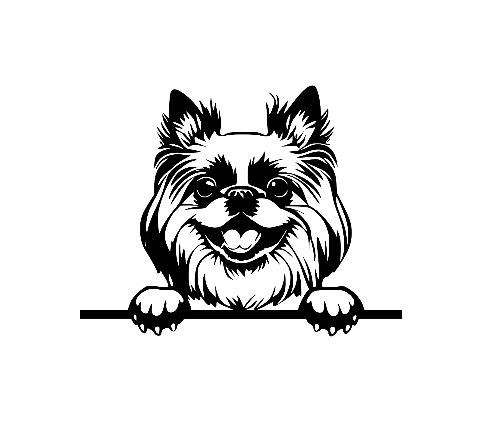 Japanese Chin Peeking Dog SVG | Digital Design File