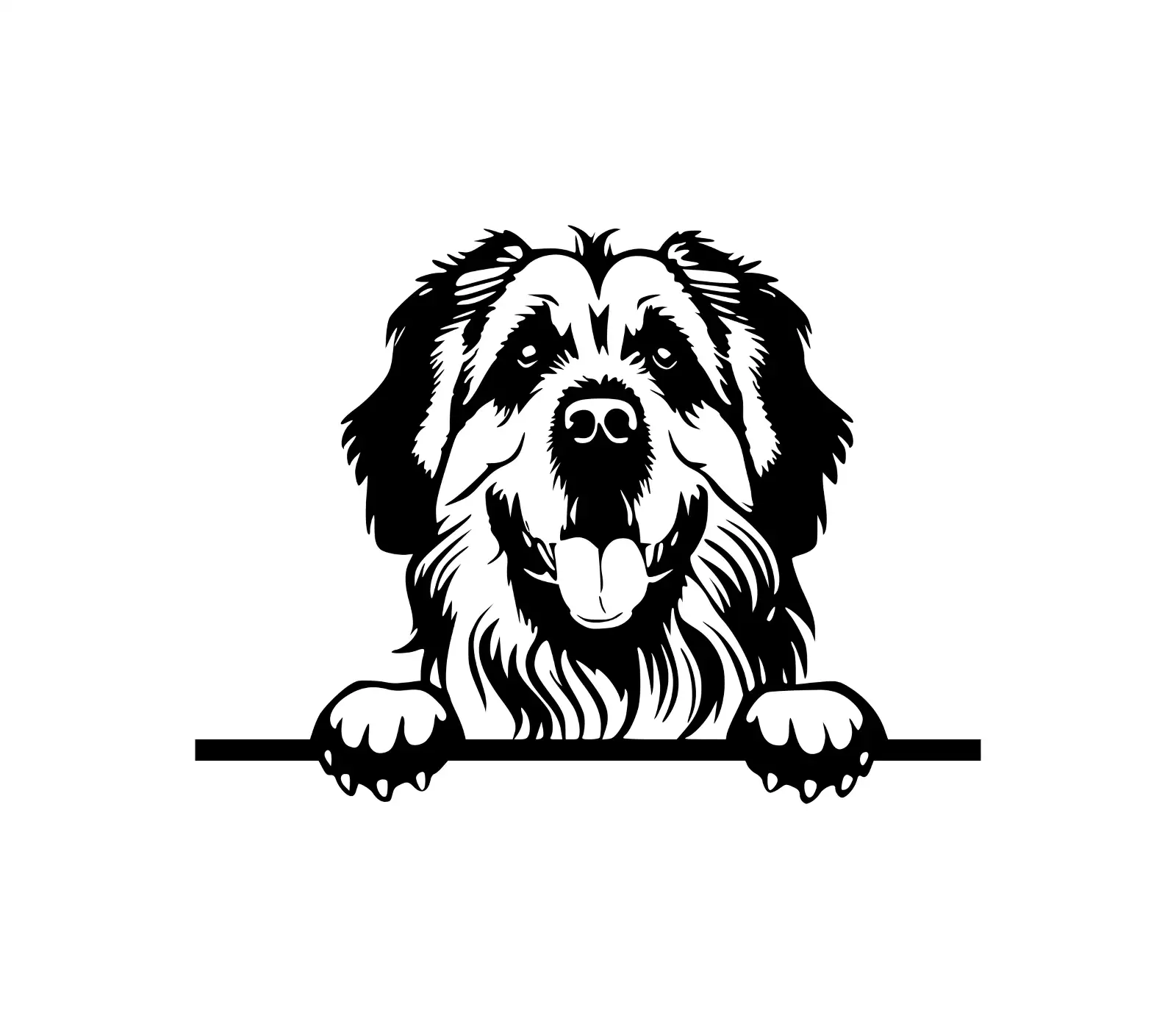 Leonberger Peeking Dog SVG | Digital Download