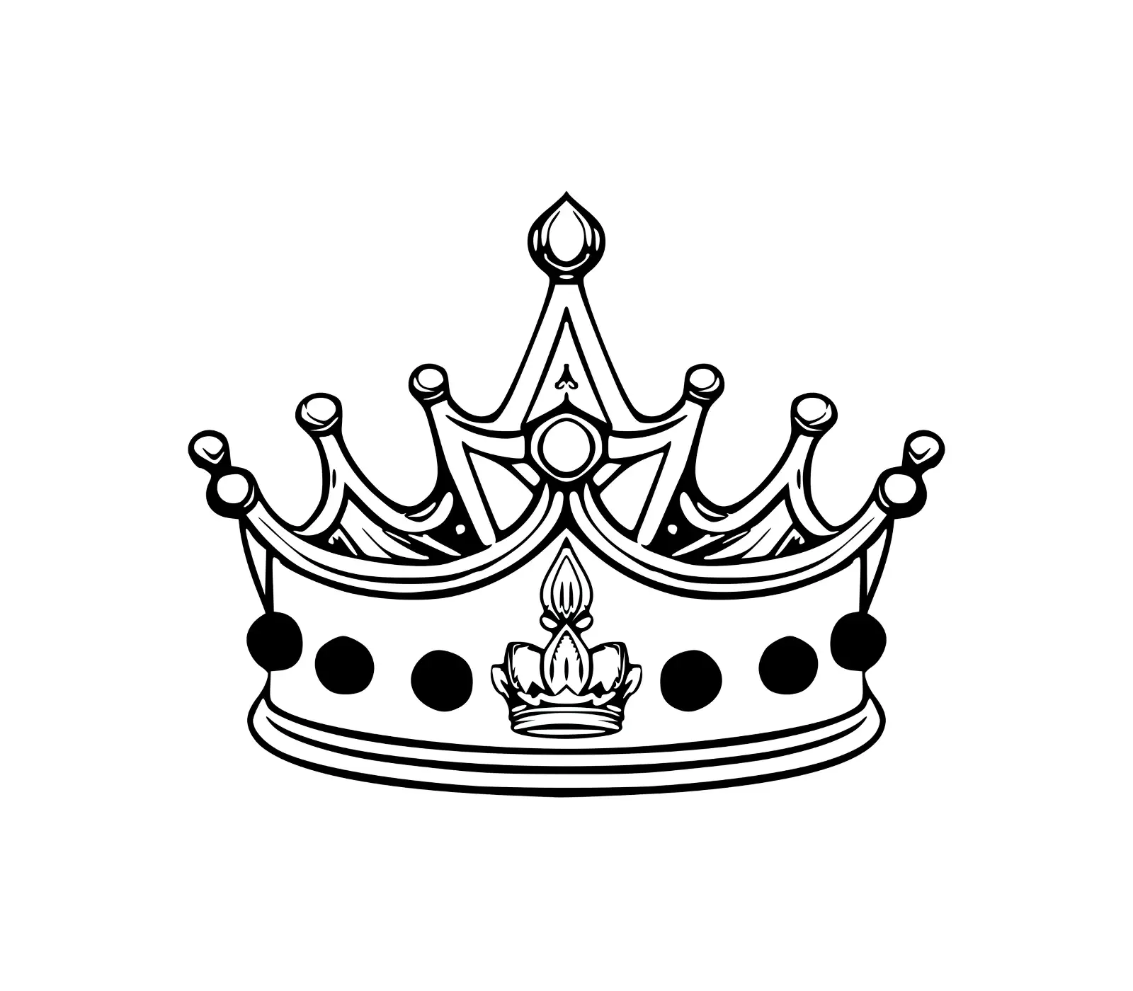 Crown SVG: Royal Insignia for King, Queen & Princess