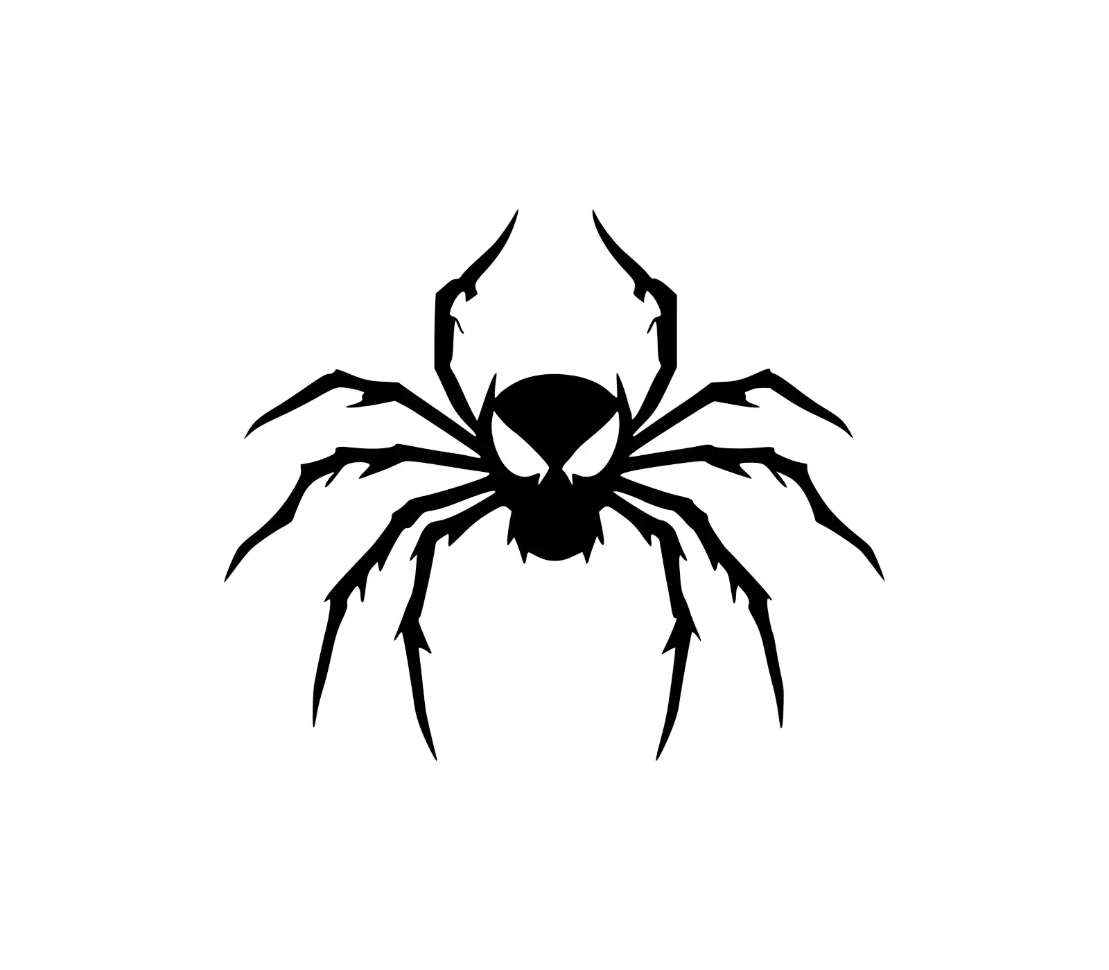 Menacing Black Spider SVG | Halloween Silhouette Design