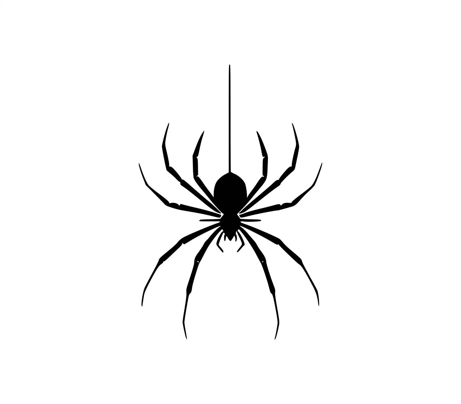 Menacing Black Spider SVG | Halloween Silhouette Design