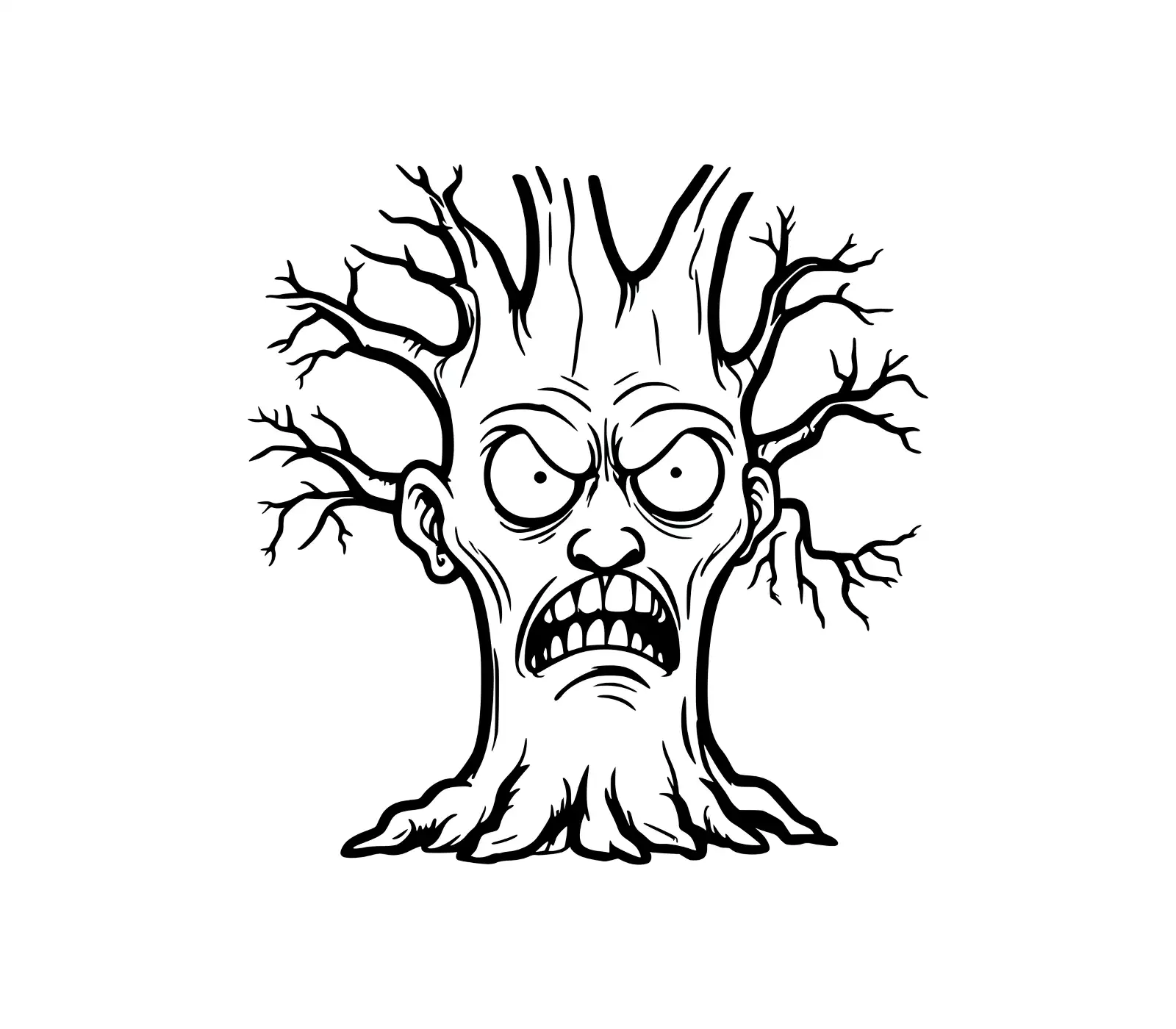 Dreaming Tree SVG: Spooky Face Design for Halloween