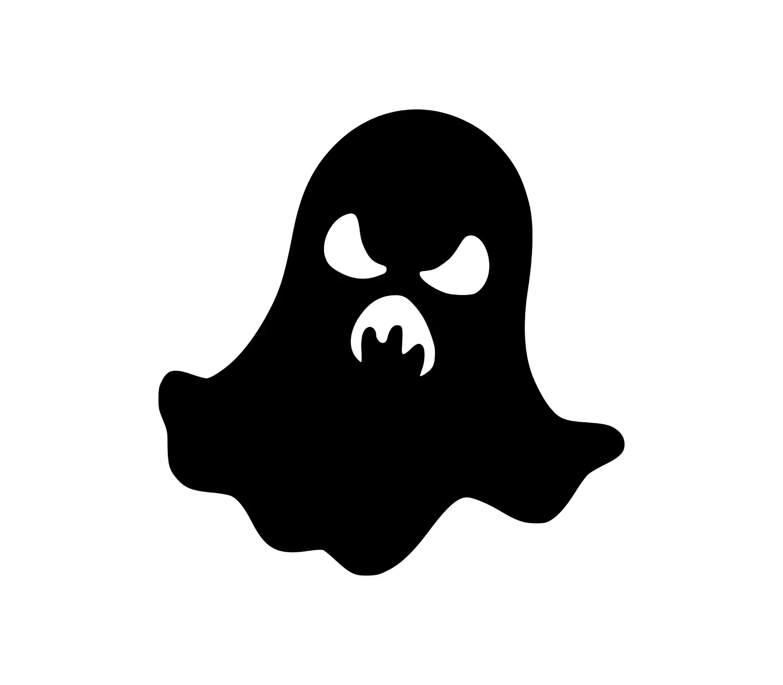 Menacing Ghost Face SVG | Free Halloween Silhouette