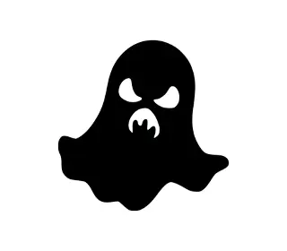 Download Menacing Ghost Face SVG: Spooky Silhouette for Halloween Decorations and Crafts - Free Download