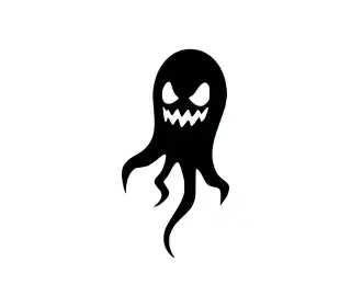 Download Menacing Ghost Silhouette SVG | Spooky Halloween Digital Design for Crafts & Decorations