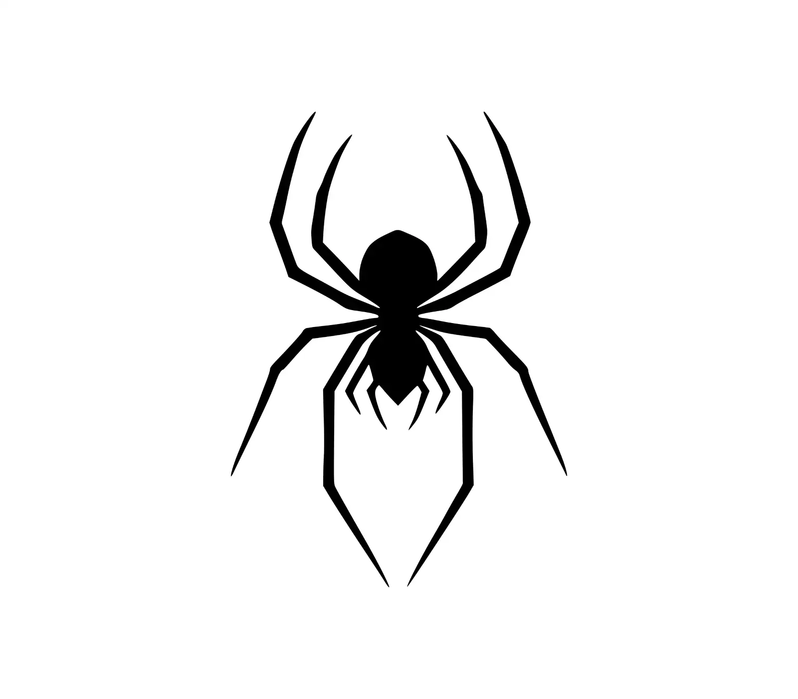 Halloween Spider SVG: Spooky Black Widow Silhouette