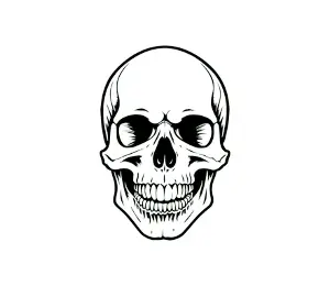 Download Skull SVG Free: Menacing Skull Art Design for Punisher, Pirate, and Crossbones Themes