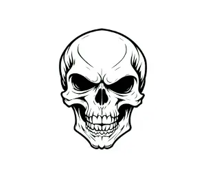 Download Skull SVG Free: Menacing Pirate Skull Art for Punisher-Style Designs & Crossbones Projects