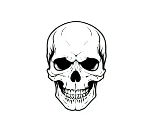 Download Skull SVG Free: Menacing Skull Art Design for Pirate and Punisher Themes