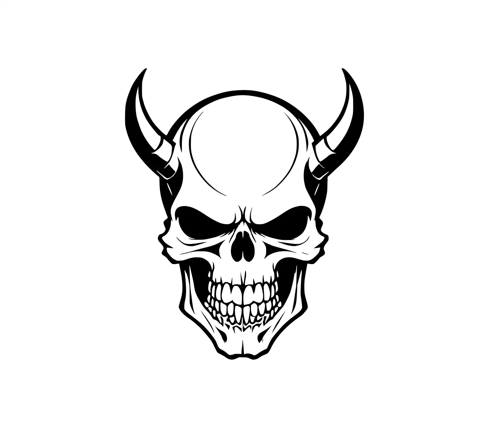 Skull SVG Free: Menacing Horned Pirate Art Vector