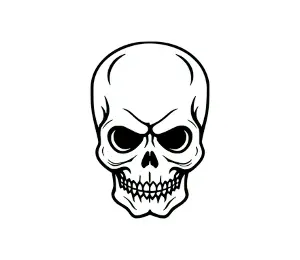 Download Skull SVG Free: Menacing Pirate Skull Design for Punisher & Crossbones Art Projects