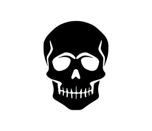 Download Skull SVG Free: Menacing Pirate Skull Vector Art for Punisher & Crossbones Designs