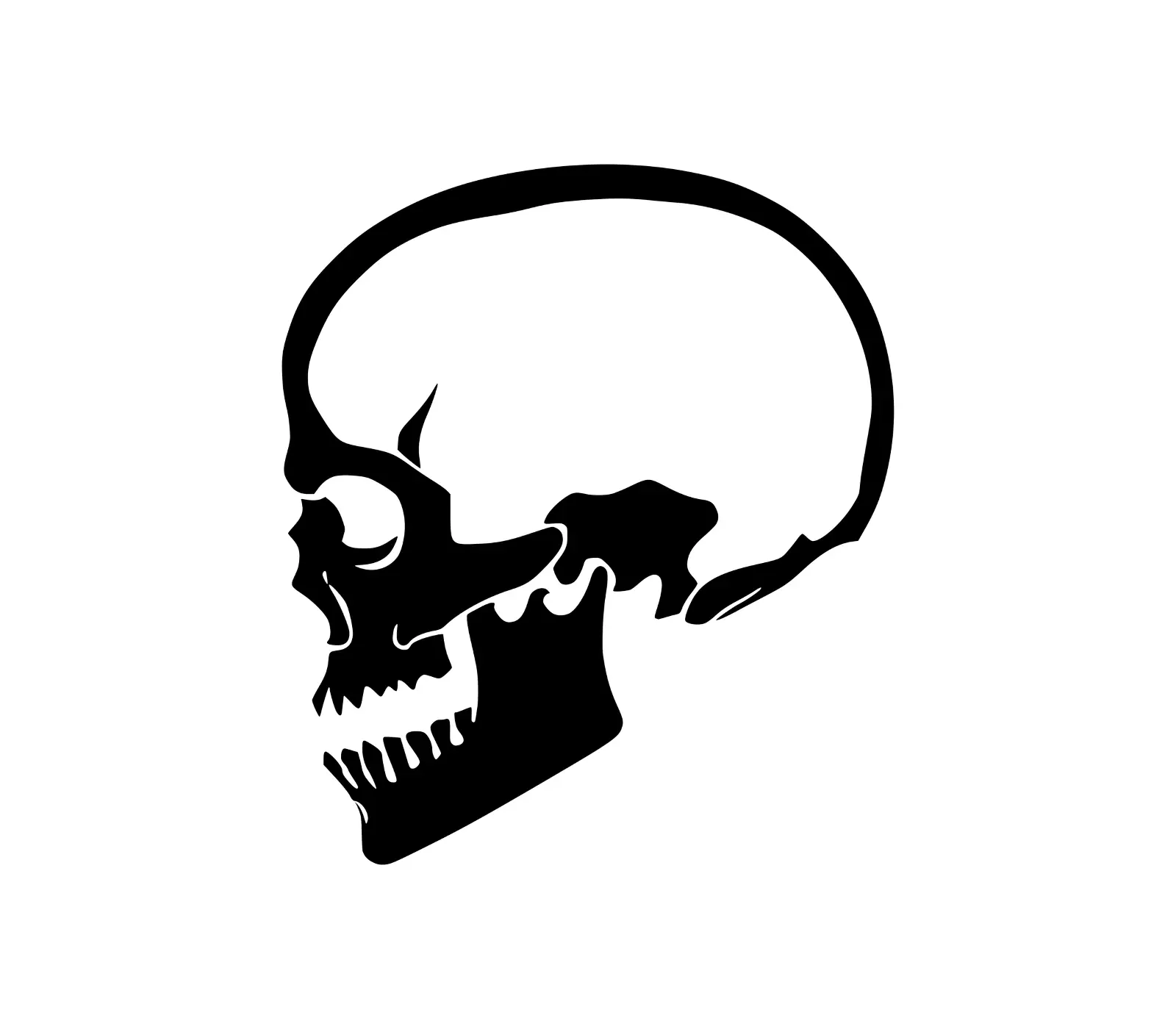 Skull SVG Free: Menacing Pirate Profile Art Design