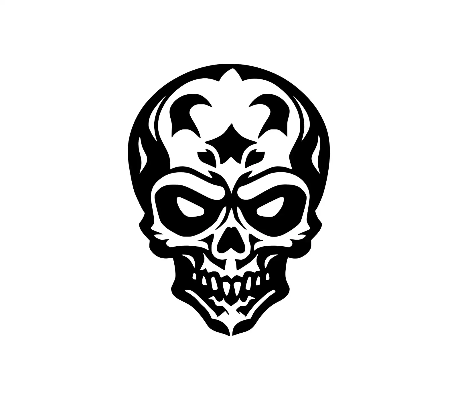 Skull SVG Free: Menacing Tribal Pirate Art Download