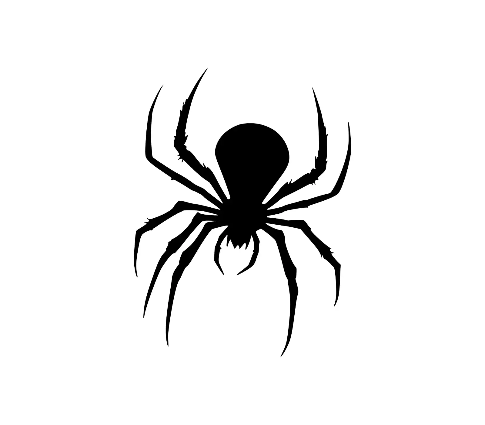 Menacing Spider Silhouette SVG | Halloween Spider Design