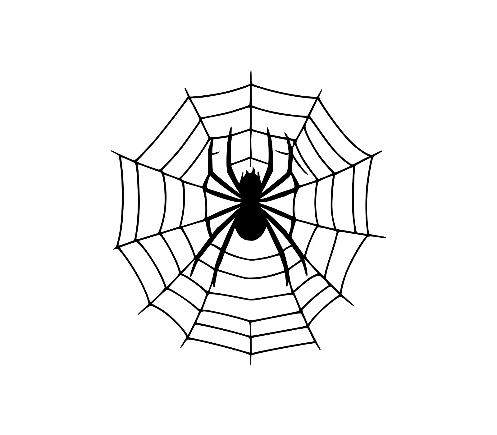 Menacing Spider Web SVG | Halloween Spider Vector Art