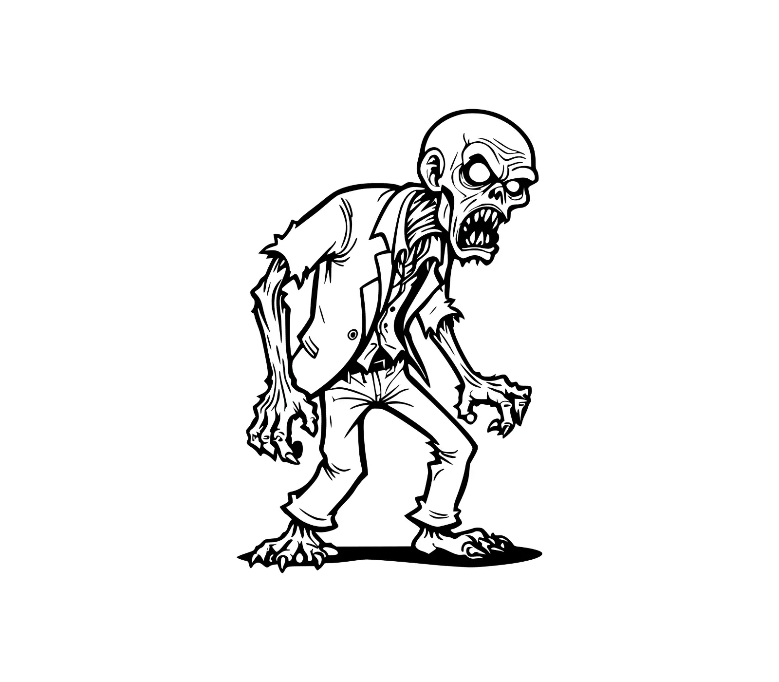 Zombie SVG: Halloween Silhouette Vector Design