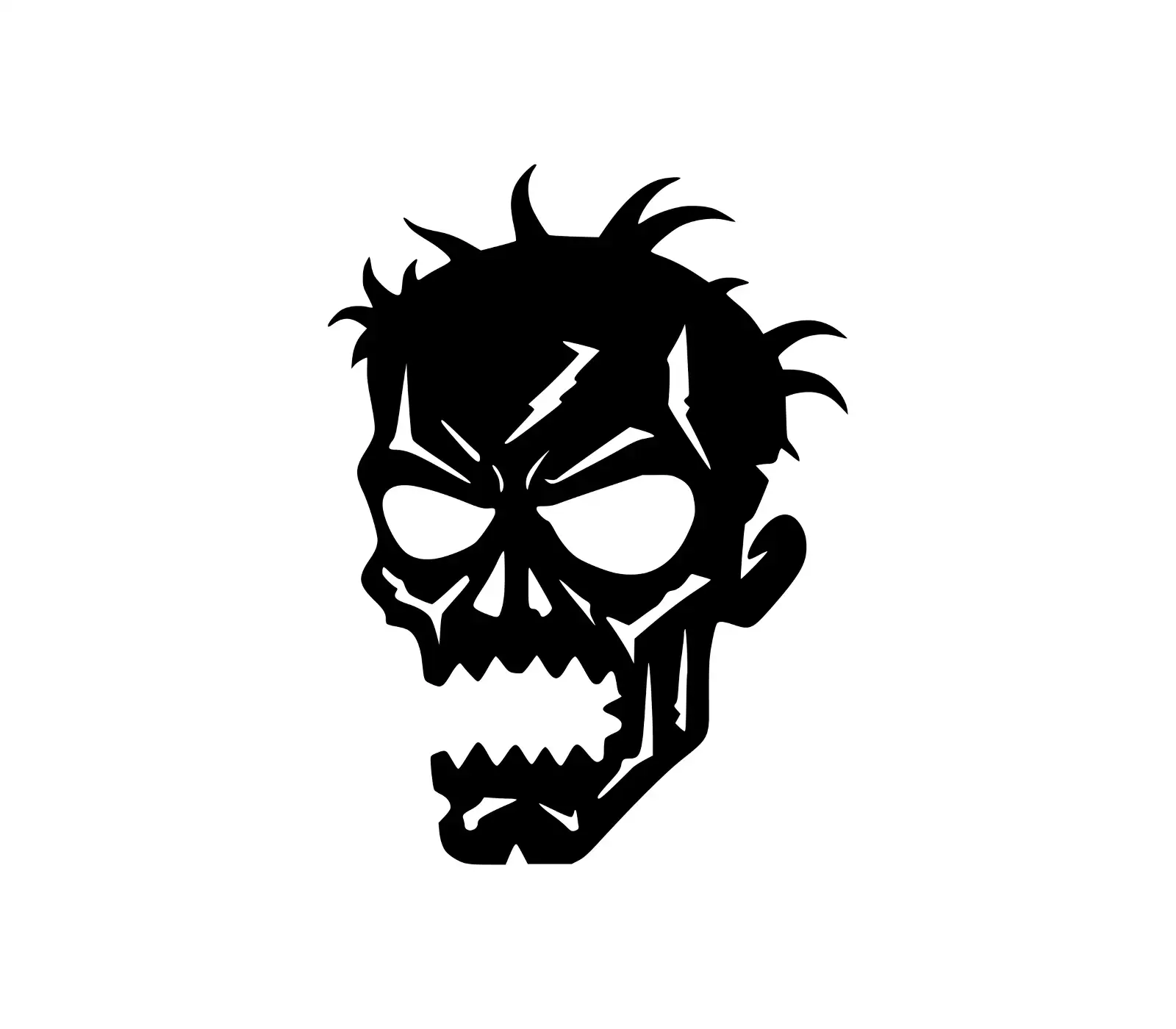 Zombie Skull SVG | Halloween Vector Silhouette