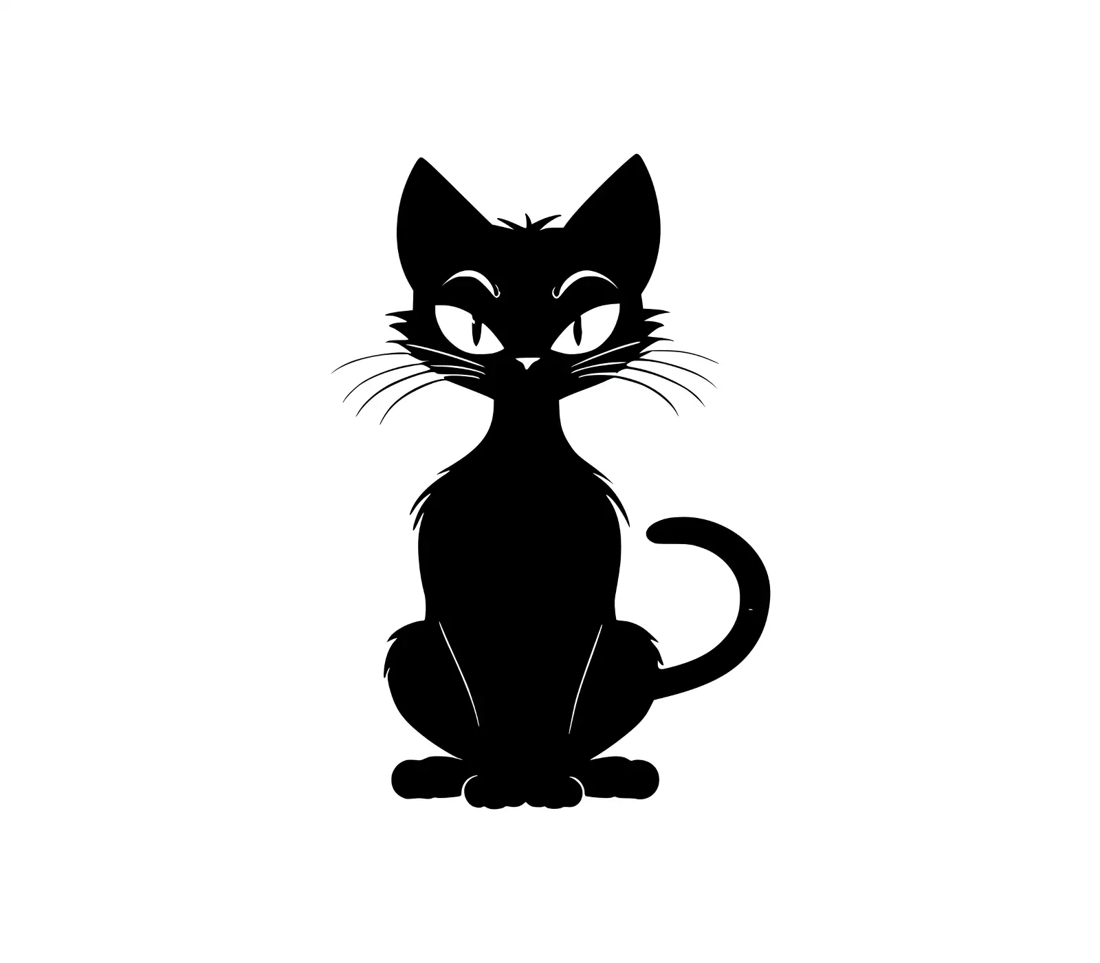 Peeking Black Cat SVG | Halloween Cat Silhouette