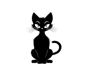 Download Mischievous Peeking Black Cat SVG | Cute & Spooky Halloween Cat Silhouette for Cat Moms & Crafters