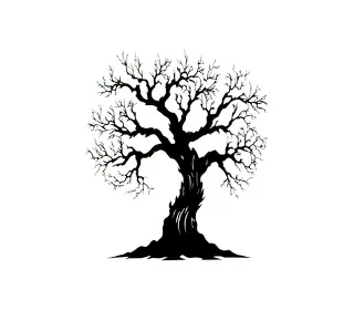 Download Mystical Dreaming Tree SVG: Enchanting Silhouette Design for Creative Projects