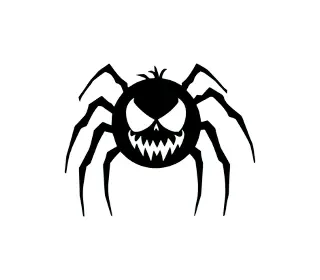 Download Menacing Halloween Spider SVG: Spooky Silhouette for Haunting Decorations | Black Widow Inspired Vector Graphic