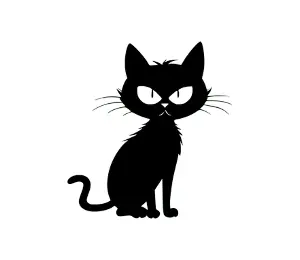 Download Sassy Black Cat SVG: Perfect for Halloween, Cat Moms & Cute DIY Projects | Versatile Vector Design