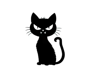 Download Sassy Black Cat SVG: Perfect for Halloween, Cat Moms & Cute DIY Projects | Versatile & Funny Vector Graphic