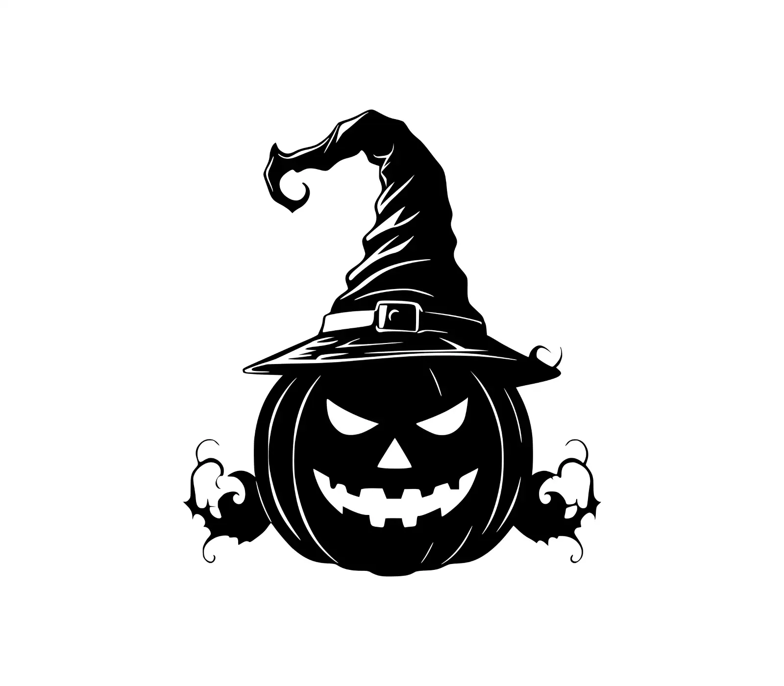 Free Pumpkin SVG: Halloween Jack O'Lantern with Witch Hat