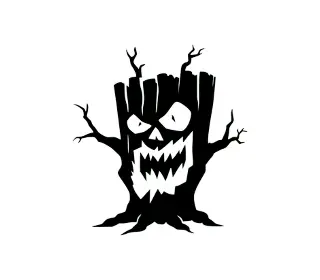 Download Haunting Dreaming Tree SVG: Spooky Silhouette for Halloween Designs, Gothic Decor, and Eerie Digital Art