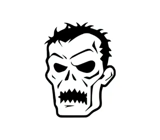 Download Sinister Zombie Face SVG: Spooky Halloween Vector for Haunting Designs