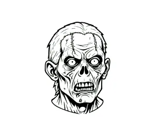 Download Sinister Zombie Halloween SVG Vector: Spooky Digital Art for Haunting Designs