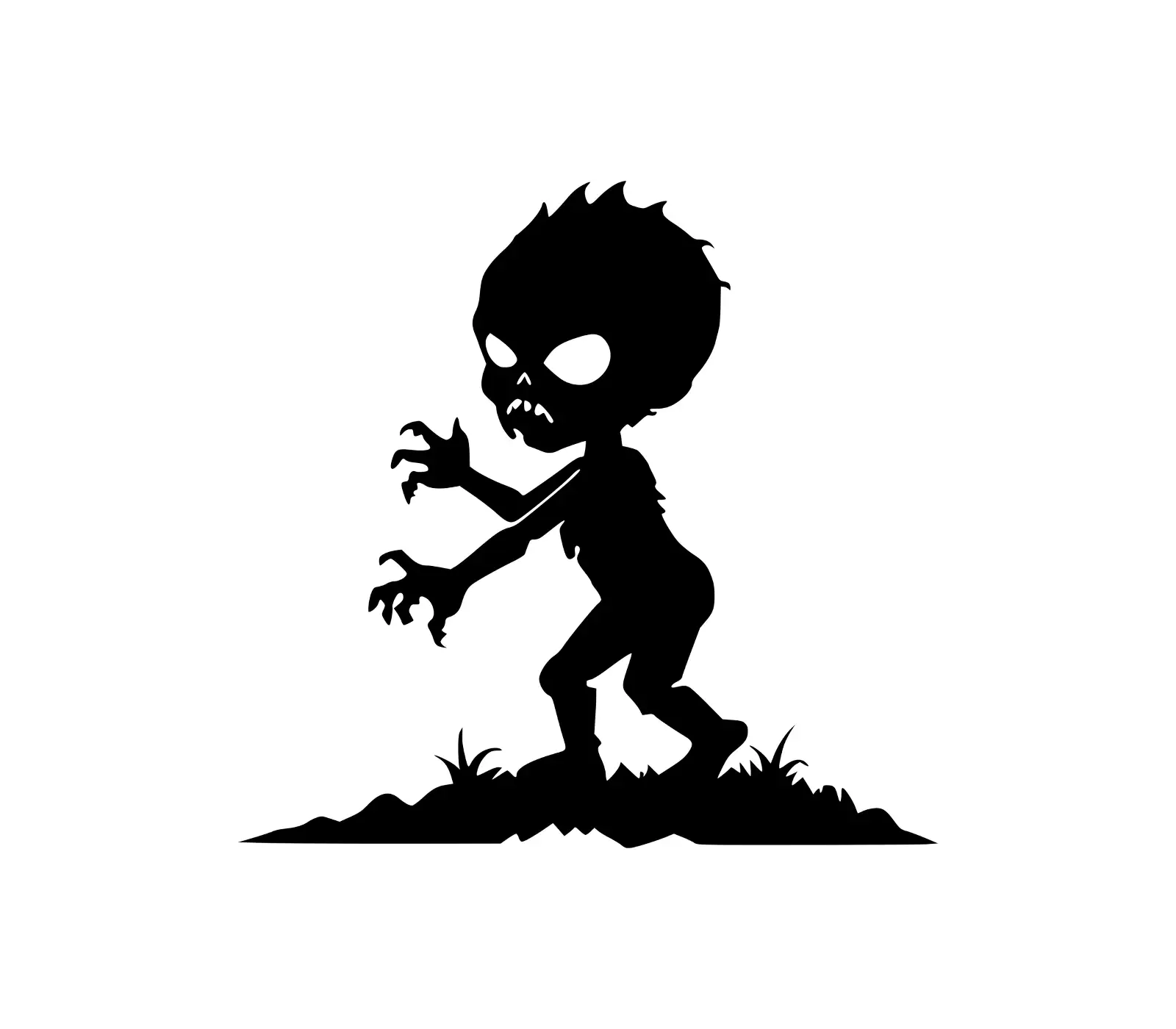 Zombie Silhouette SVG | Halloween Vector Decoration